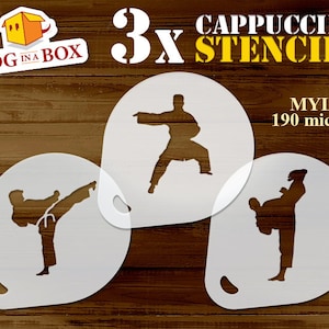 Martial Arts Stencils: Karate & Kung Fu Mylar Stencils (set of 3)