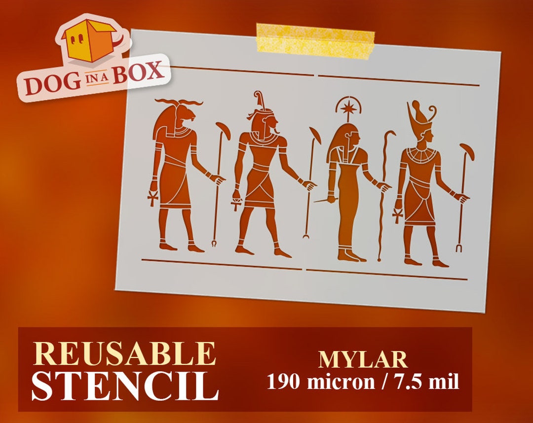 Hieroglyphs Stencil N.7 Egyptian Stencil Egypt Wall Etsy