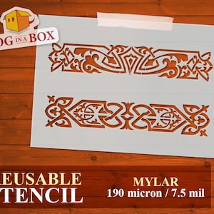 Celtic Knots pattern n.7 - Celtic stencil, pattern stencil, geometric stencil, stencil for wood, stencil for painting, border stencil