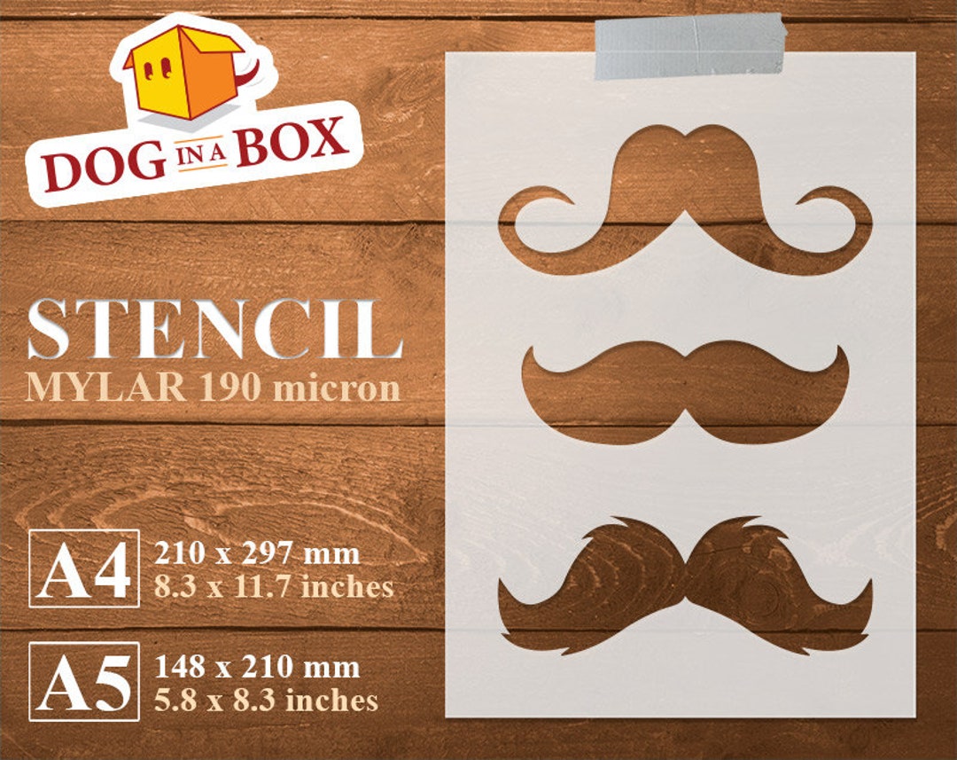 Mustaches Stencil N.2 Mustache Stencil Cake Stencil Stencil - Etsy