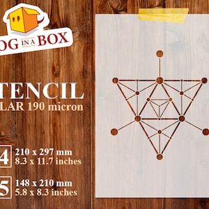 Sacred Geometry Stencil: Reusable Mylar Merkaba Design