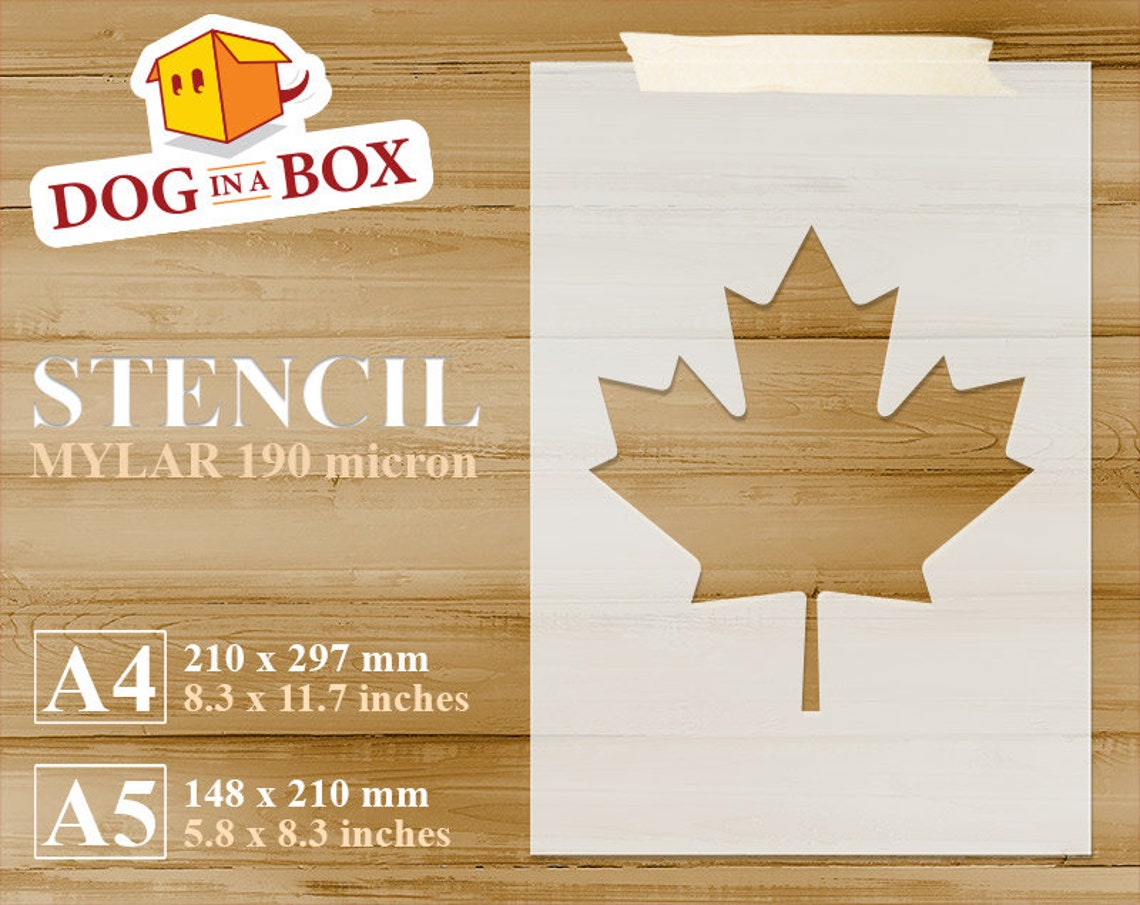 Canada Flag Stencil Maple Leaf Stencil Leaf Stencil Stencil Etsy
