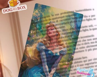 Aurora bookmark n.3 - Princess stained glass effect bookmark. Transparent.