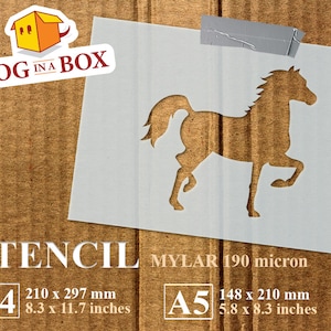 Horse stencil n.2 - Reusable farm stencil, cowboy and country stencils for wood signs, painting on walls, fabrics and wood