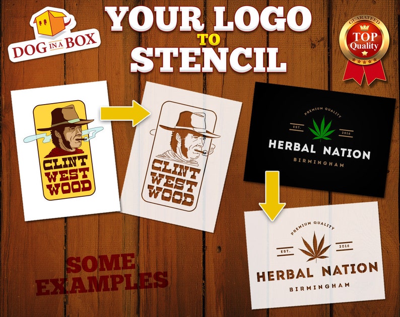 Your Logo stencil logo to stencil custom stencil with logo Etsy