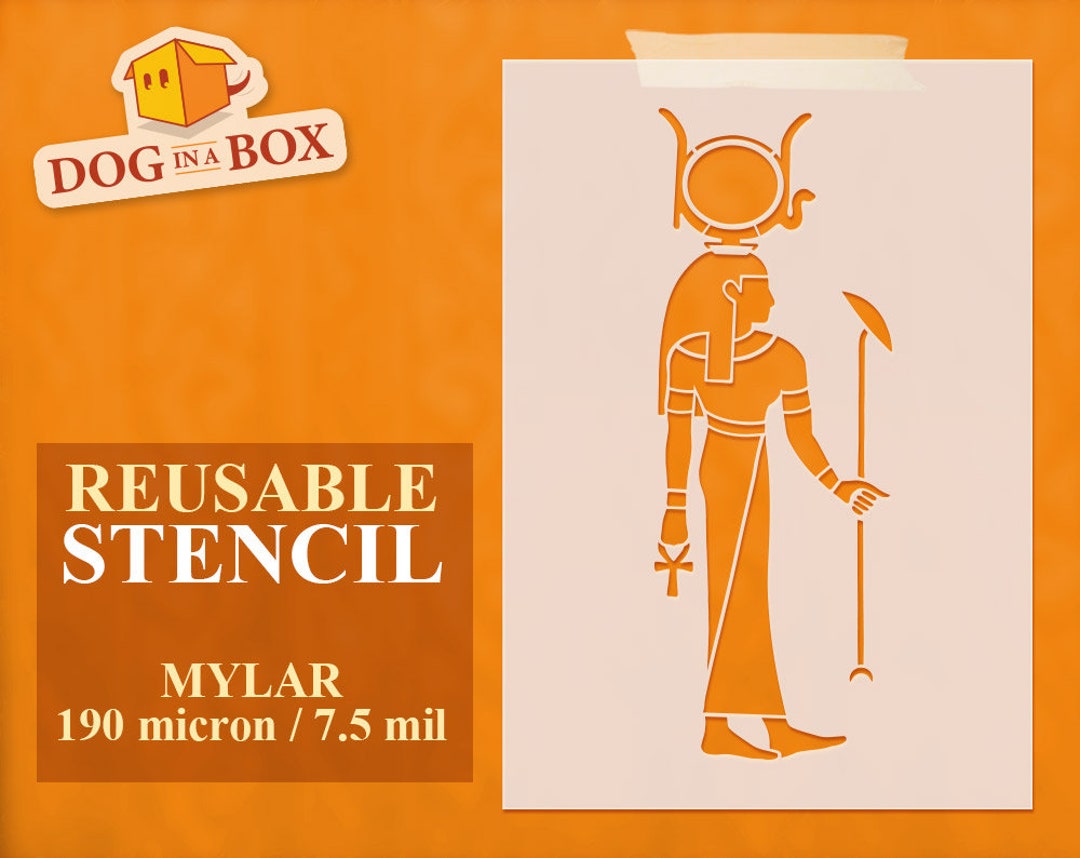 Egyptian God Stencil Hator Egyptian Stencil, Hator Stencil. Reusable