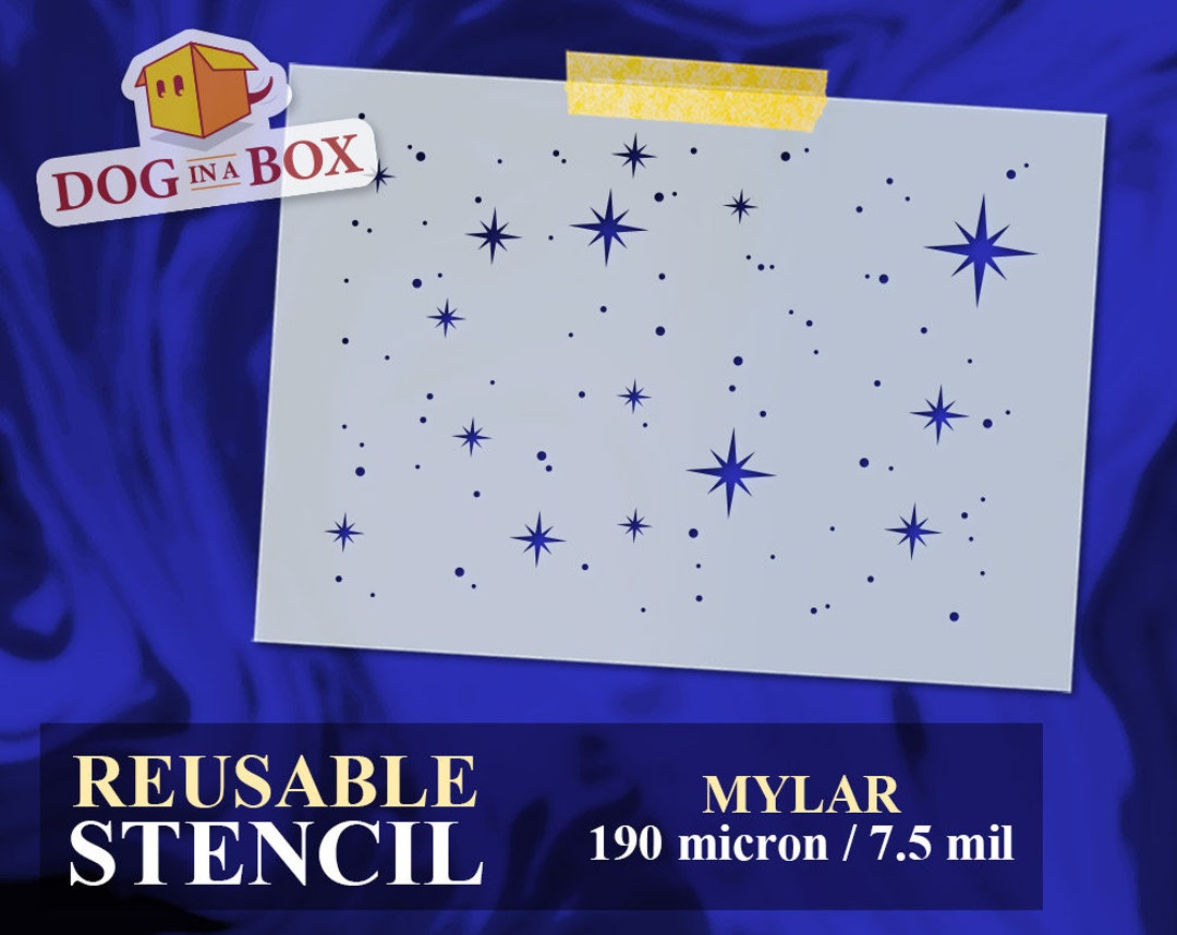 Stars Stencil N.1 - Reusable Stars Pattern Stencil, Starry Night ...