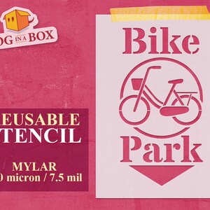 Szablon Bike Park nr 2: Wielokrotnego użytku znak rowerowy Mylar
