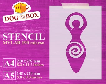 Fertility Symbol Stencil: Reusable Stencil for Meditation, wall and wood painting, custom bags and t-shirts