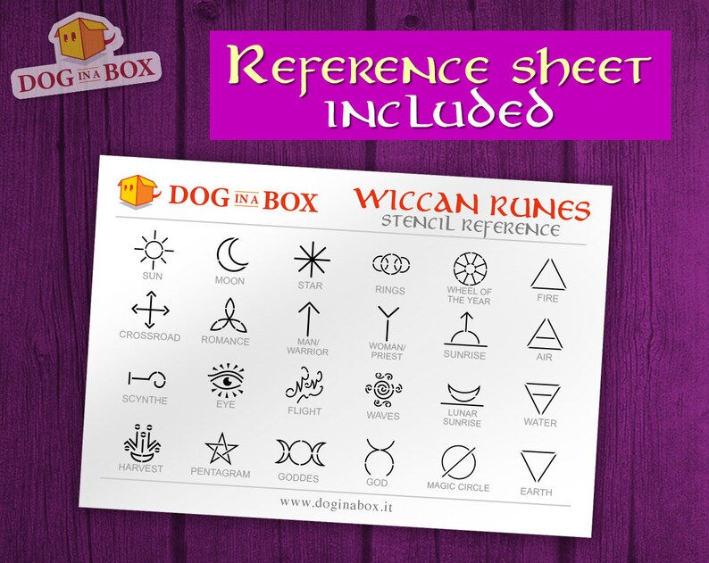 Wikkan Runes Wiccan Runes Stencils: Set of 24 Reusable Esoteric Stencils for Custom ...