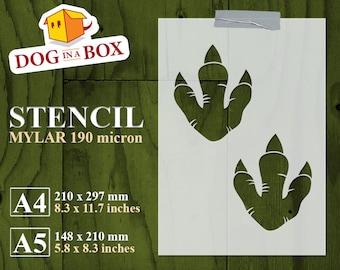 Dinosaur Pawprint Stencil: Reusable stencil for painting on walls, wood, home and Nursery Decor