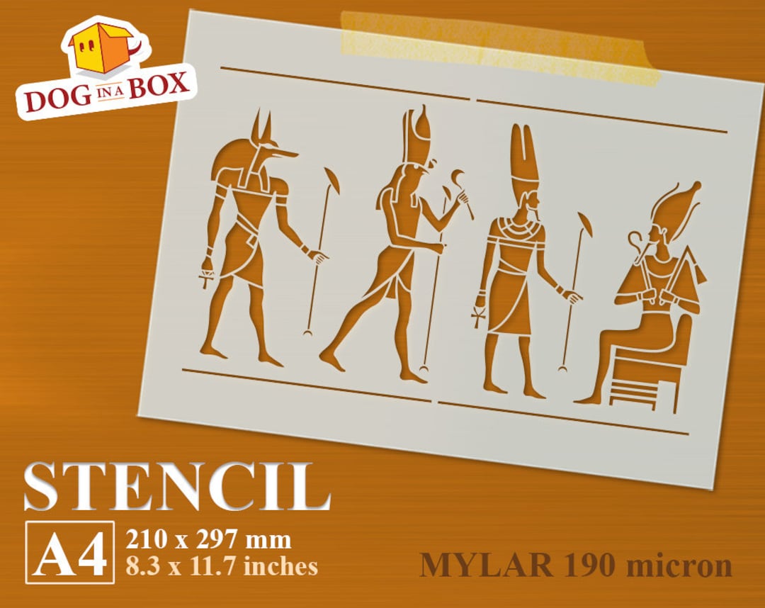 Hieroglyphs Stencil N.2, Egyptian Stencil, Egypt, Wall Stencil, Home