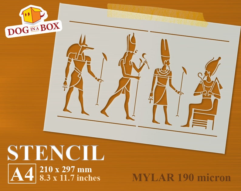 Hieroglyphs Stencil N.2 Egyptian Stencil Egypt Wall Etsy