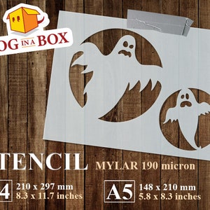 Halloween Geist Schablone: Wiederverwendbare Mylar Horror Dekoration