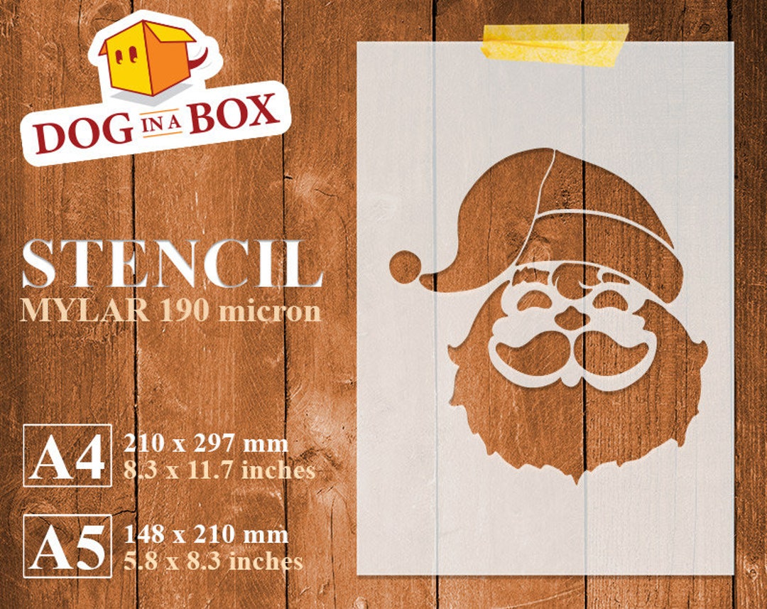 Santa Claus Stencil N.3 - Reusable Christmas Stencil With Santa for ...