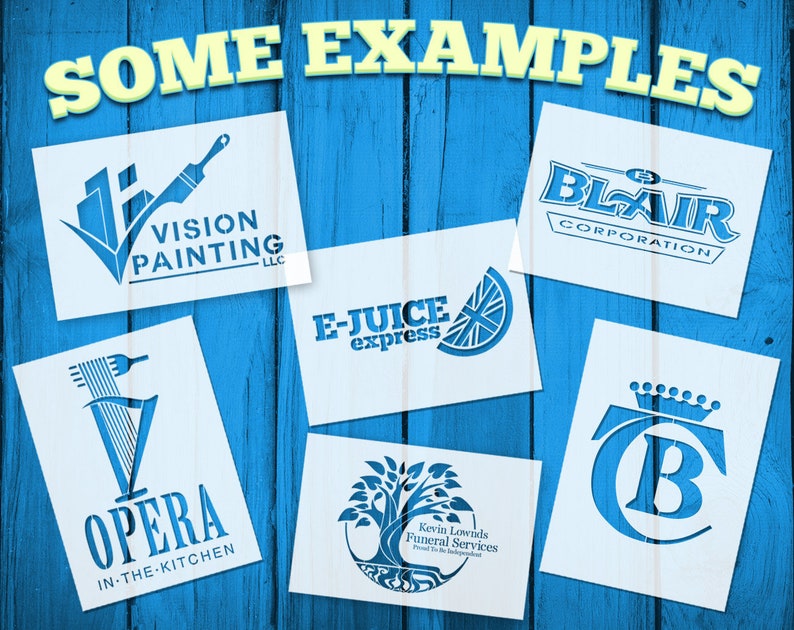 Your Logo stencil Custom logo stencil. Company logo stencil Etsy