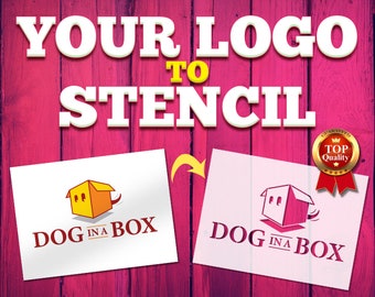Your Logo stencil - Reusable custom logo stencil. Company logo stencil for painting on walls, wood, paper, plastic and fabrics.