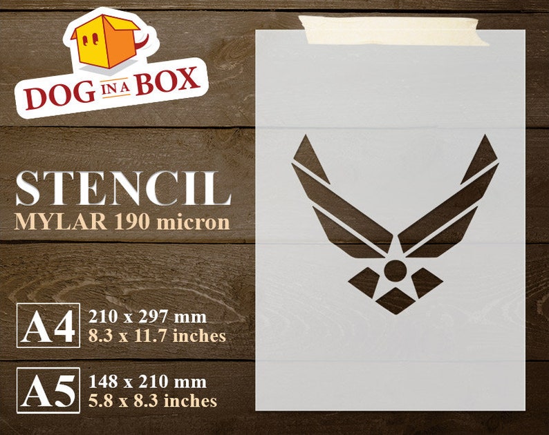 Air Force Logo Stencil Army Stencil DIY Stencil Airforce Etsy Hong Kong
