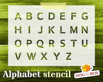 Großbuchstaben Schablone Schrift Nr.8: Wiederverwendbare Schablone zum Bemalen von Wänden, Holz, Pappe, Stoffen