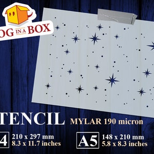 Stars Stencil - Reusable Stencils for Wall Art, Home Décor, Painting, Art &  Craft, Size options A5, A4, A3, A2