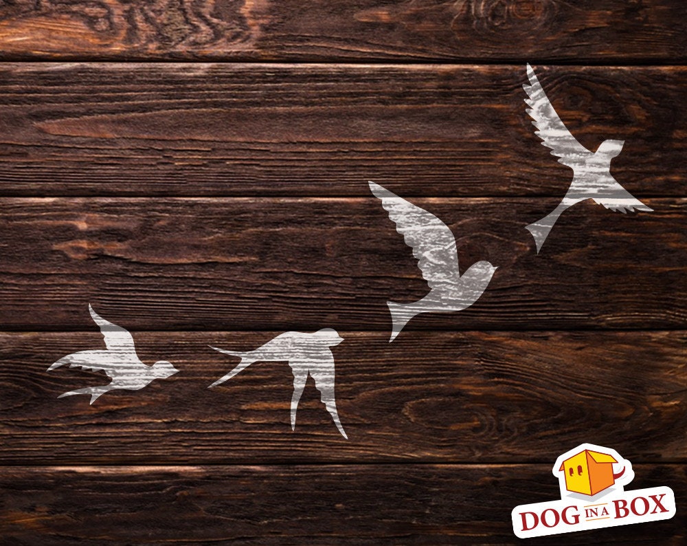 Flying Birds Stencil N.4 Birds Stencil Stencil for Wood | Etsy