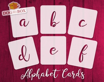 Lowercase Alphabet Stencils font n.13: Reusable Letter Stencils for painting on walls, Wood Signs, fabrics, cake decor