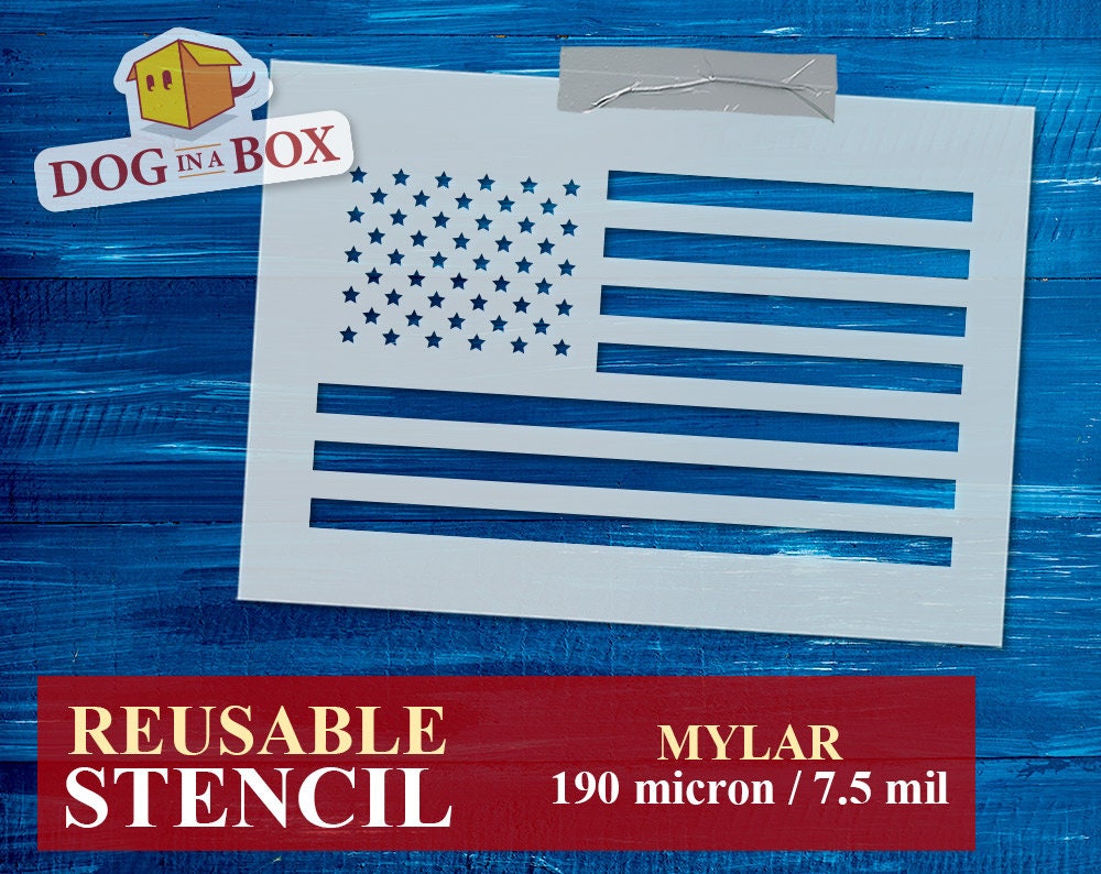 United States of America Flag Stencil USA Old Glory Mylar Sheet Painting  Wall Art Craft Airbrush 190 Micron