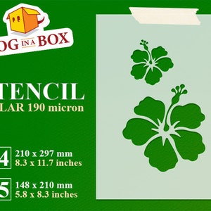 Flower stencil n.3 - Reusable nature stencil, wall decor, stencil for painting, flowery decoration stencil for walls, wood, paper, fabrics