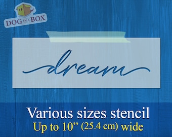 Dream stencil - Reusable stencil for wood signs, fabrics and walls. Motivational stencil. Words stencil for home decor.