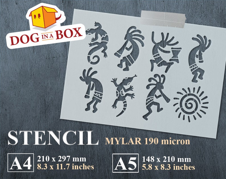 Kokopelli Stencil N.2 Native American Stencil Cave Stencil - Etsy