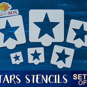 Star-sjablonen: herbruikbare mylar-sjablonen voor knutselen (set van 6)