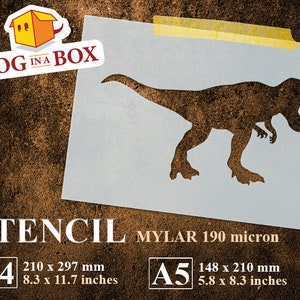 T-Rex Stencil: Reusable Jurassic Dinosaur, Nursery Decor