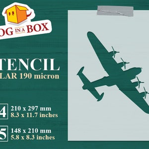 Reusable Bomber Aircraft Stencil n.2: Military Wall Decor - Mylar 190 Micron
