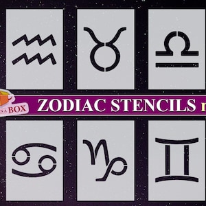 Szablony znaków zodiaku nr 1 - Wybierz szablon znaku astrologicznego. Szablony horoskopów. Wielokrotnego użytku szablony do znaków drewnianych i ściennych.