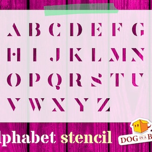 Uppercase Alphabet Stencil font n.9: Reusable Mylar Stencil