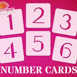 Reusable Number Stencils font n.6: 1-10 Mylar Stencils for Painting