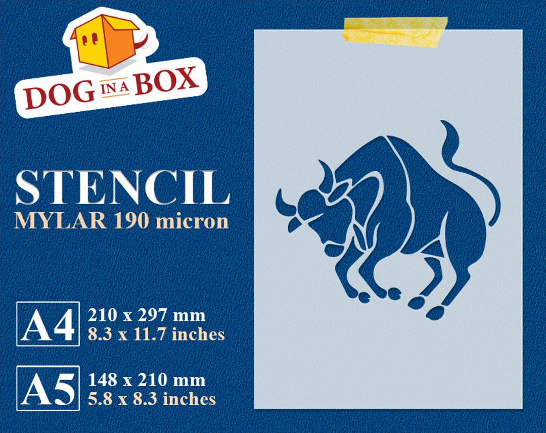 Taurus Stencil, Zodiac Stencil, Tribal Stencils for Painting, Stencil ...