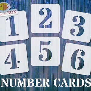 Reusable Number Stencils font n.4: 1-10 Mylar Stencils for Painting
