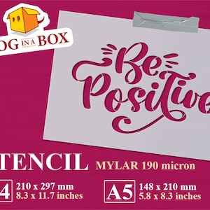 Be Positive stencil, home stencil, home decor stencil, stencil for wall, stencils for wood signs, stencils, nursery stencil, motivational