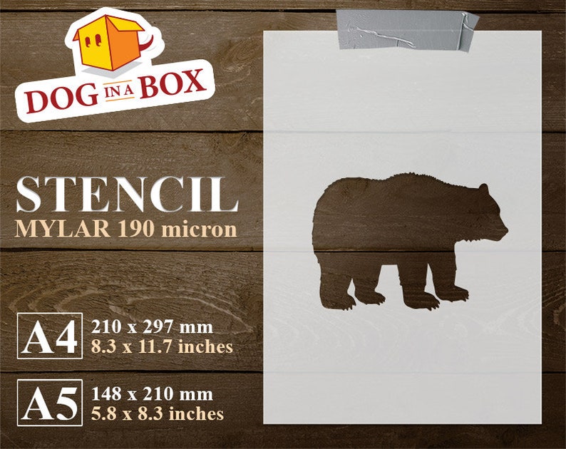 polar bear stencils for painting wild animals stencil Bear stencil grizzly stencil canada stencil DIY stencil reusable stencil