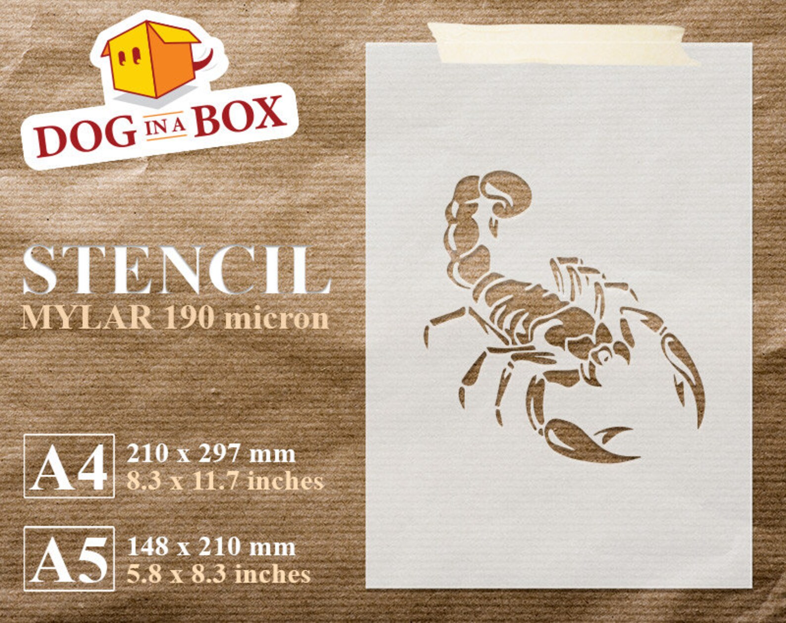 Scorpion Stencil Skorpio Stencil Dangerous Animal Stencil | Etsy