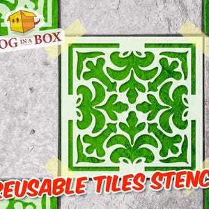 Reusable Tile Stencil n.3: Mylar Pattern for Floors, Walls, Ceramic