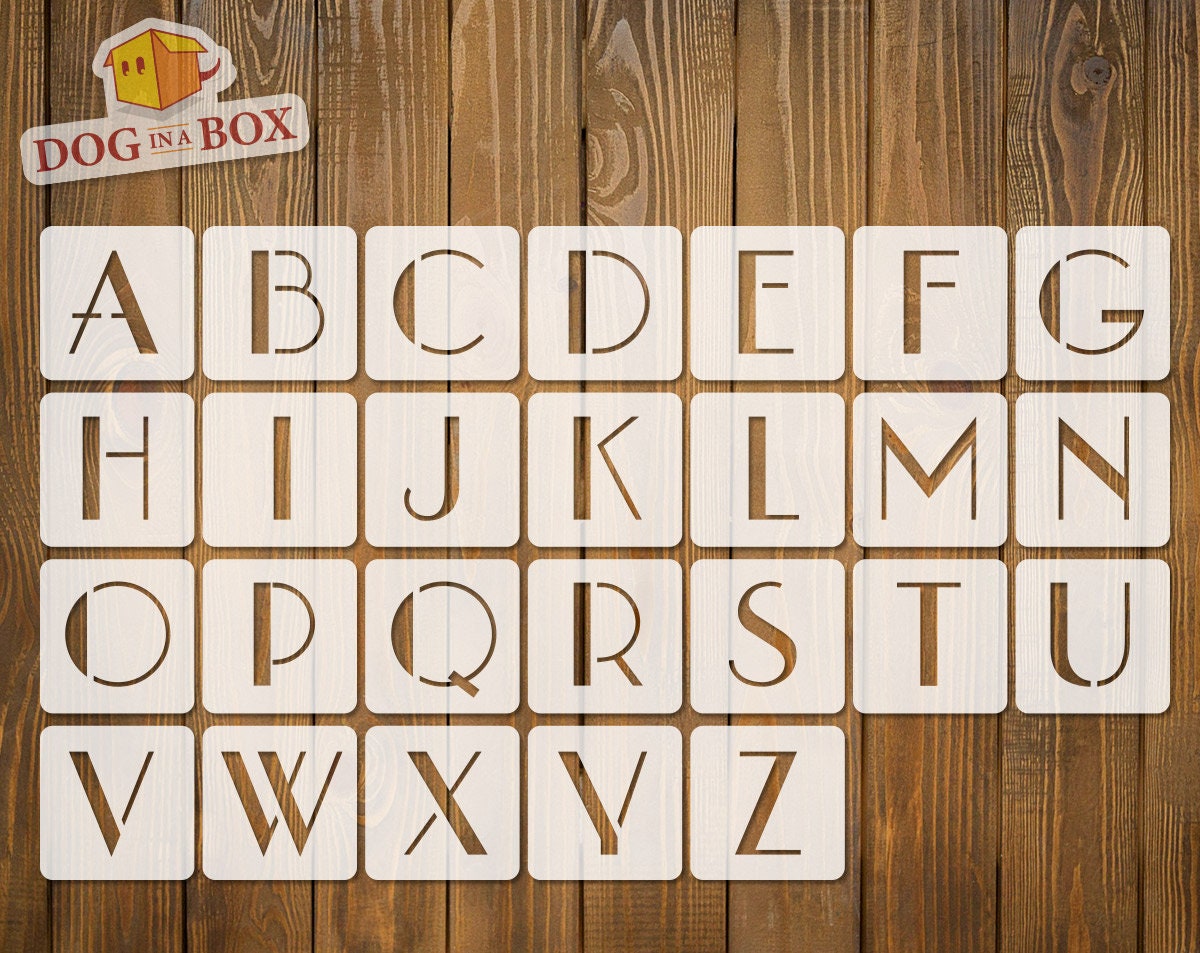 Alphabet Stencils Font N.6 Uppercase Individual Letters A Etsy