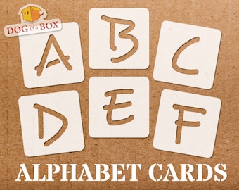 Uppercase Alphabet Stencils font n.12: Reusable Letter Stencils for painting on walls, wood, fabrics, cake and furniture decor
