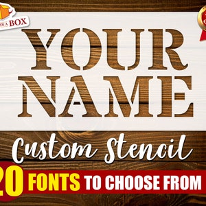 Your Name Custom stencil - Reusable Custom Words stencil, Create your own custom stencil, Personalized stencils, Stencils for wood signs