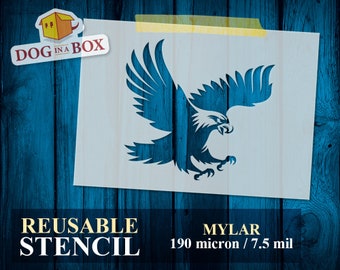 Pochoir aigle n.5 - Pochoir américain réutilisable. Symbole du pochoir de liberté. Pochoir Aigle pour peindre sur des t-shirts, des murs et des panneaux en bois