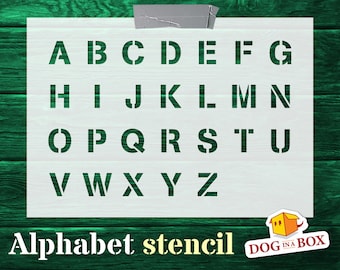 Großbuchstaben Schablone Schrift Nr. 7: Wiederverwendbare Mylar-Schablone