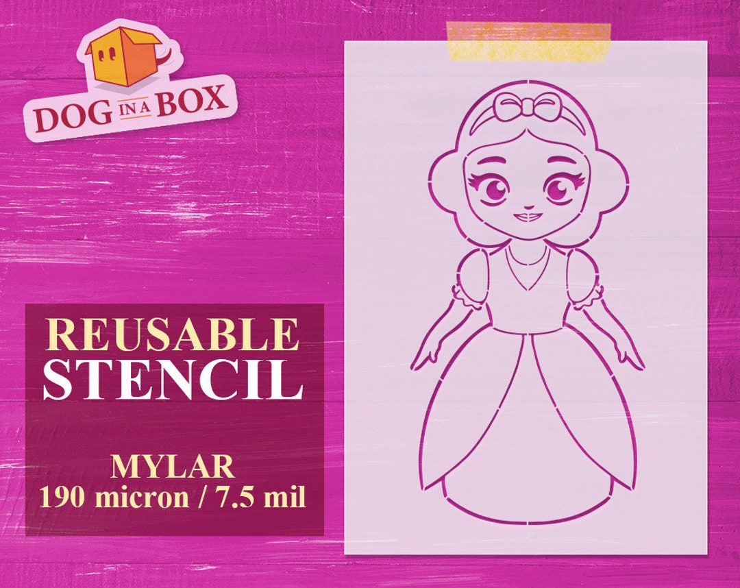 Princess PYO Stencil N.1 - Paint Your Own Stencil. Stencils for Nursery ...