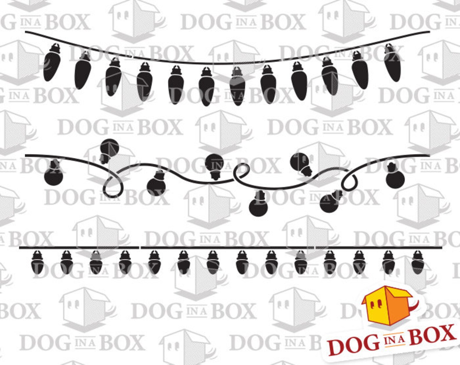 Christmas Lights stencil christmas stencil christmas wall | Etsy