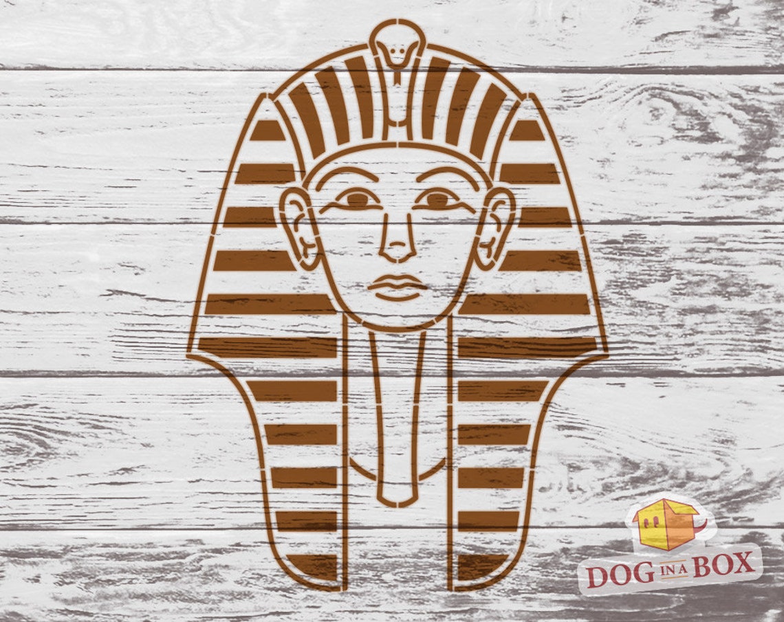Tutankhamun Stencil N.1 Egyptian Stencil Egypt Wall Etsy
